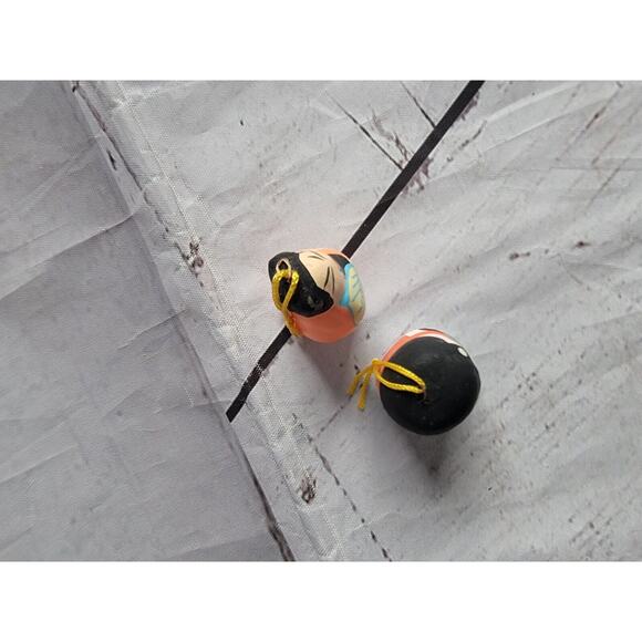 Adorable Vintage Clay Figurines Miniature Ornaments 2 Huishan Chinese Folk Art - Picture 2 of 10